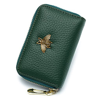 imeetu RFID Credit Card Holder, Small Card Wallet Women, Leather Card Case - color: Lite - Green, size: Lite