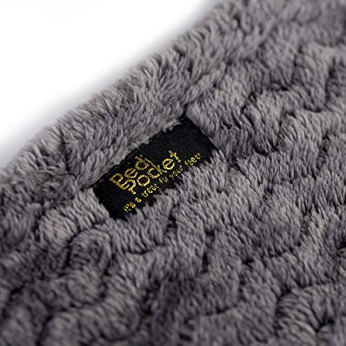 PediPocket Original Patented 50"x70" Sultry Smoke Plush Fleece Blanket - color: Sultry Smoke