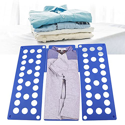 Clothing Folders Boards Folding Fast Space Saver Quick Clothes for Trousers, Shorts, Pajamas, T-Shirts, etc. (Blue)