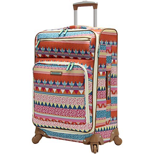 Lily Bloom Midsize 24" Expandable Design Pattern Luggage With Spinner Wheels (24in, On the Prowl) - color: On the Prowl