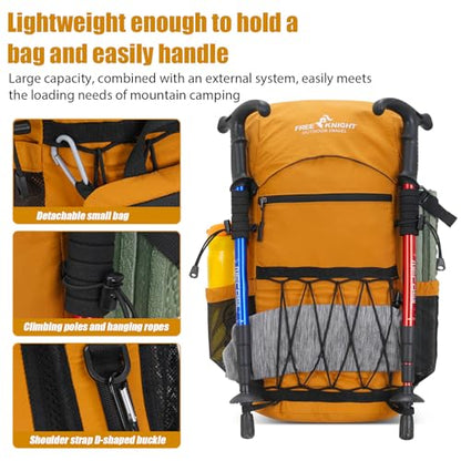 Bseash 30L Lightweight Hiking Backpack, Gray - color: Gray