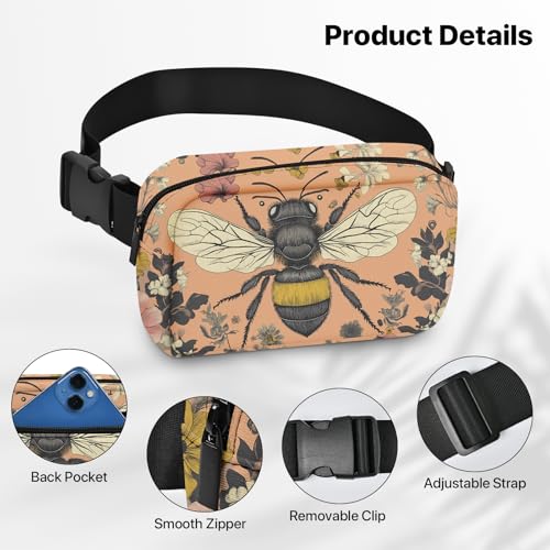 Bee Fanny Pack for Women Belt Bag