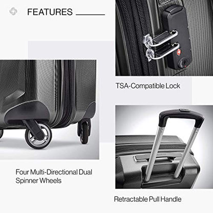 Samsonite Winfield 3 DLX Hardside Luggage with Spinners, 3-Piece Set (20/25/28), Graphite Grey - color: Graphite Grey, size: 3-Piece Set (20/25/28)