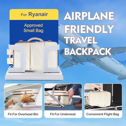 suradar Travel Backpack Carry On Backpack Flight Approved - color: Z2-beige Brown