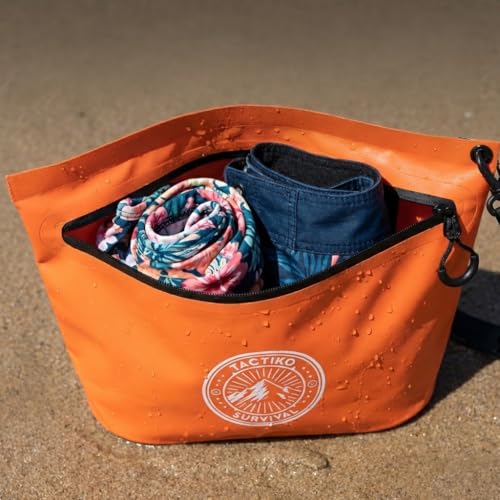 Tactiko 3L Heavy-Duty Zipper Pouch – Splash-Resistant Gear Organizer - color: Orange