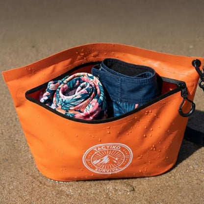 Tactiko 3L Heavy-Duty Zipper Pouch – Splash-Resistant Gear Organizer - color: Orange