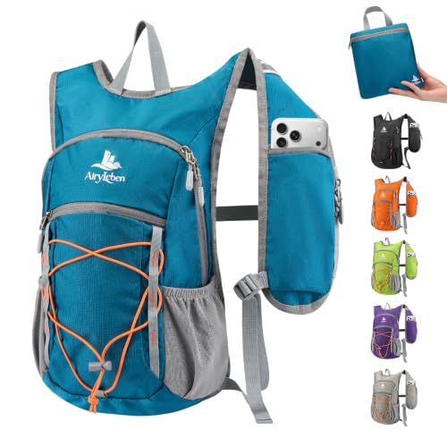 14L Small Hiking Backpack, Packable Travel Daypack for Men Women - color: Lake Blue