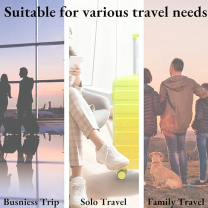 3-Piece Luggage Set 20/24/28’’ Hard-shell with 360° Spinner Wheels, Gradient Color Suitcase with Combination Lock, Lightweight PC Material, (Green+ Yellow) - color: Green-Yellow Gradient, size: 3-Piece Set(20''&24''&28'')