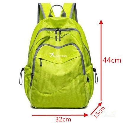 Geboldil Men's and women's lightweight foldable hiking travel backpack waterproof camping backpack green - color: Green