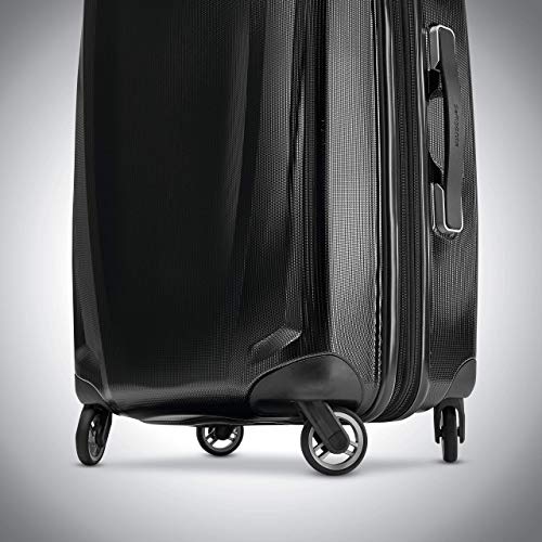 Samsonite Winfield 3 DLX Hardside Expandable Luggage with Spinners, Black, Carry-On 20-Inch - color: Black, size: Carry-On 20-Inch
