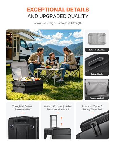 28 Inch Checked Luggage Side Opening Expandable Hardshell Suitcase, 100% PC Lightweight with Brake Spinner Wheels, TSA Lock - Large Travel Suitcase - color: Classic Black, size: 28 IN