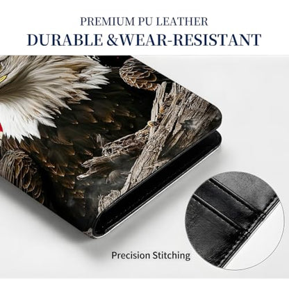 Passport Wallet for Women,Travel Wallet Passport Holder RFID Blocking - color: American Flag Eagle