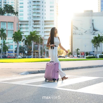 Travelpro Maxlite 5 Softside Carry-On & Tote 2-Piece Set, Grey, (Tote/21) - color: Shadow Grey, size: 2-Piece Set (21/Tote)