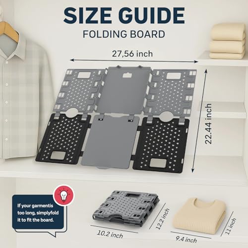 BoxLegend Shirt Folder Board for Clothes Storage, Closet Organizers - color: Black