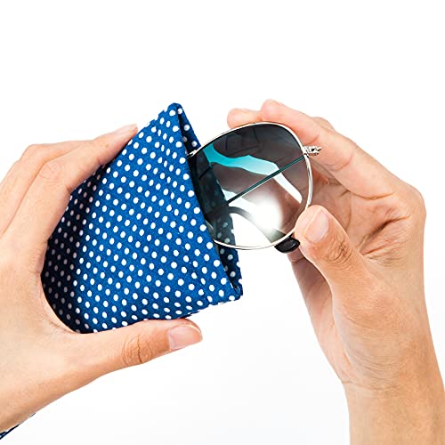 TRIUMPH VISION Eyeglass Case Glasses Case Soft Sunglass Pouch Sleeve 3 Pack - color: Dot
