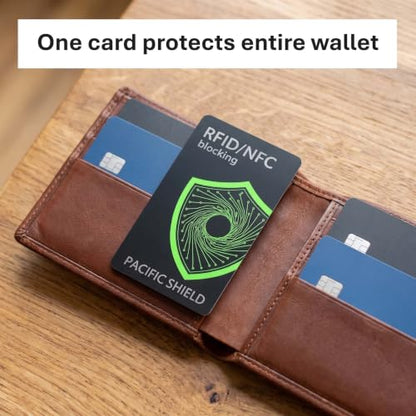 Pacific Shield RFID Blocking Card, 4 Pack, Contactless Wallet Protector