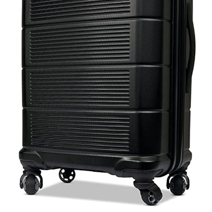 American Tourister Stratum 2.0 Hardside Expandable Luggage with Spinners, Jet Black, 2PC SET (Carry-on/Medium) - color: Jet Black, size: 2-Piece Set (Carry-on/Medium)