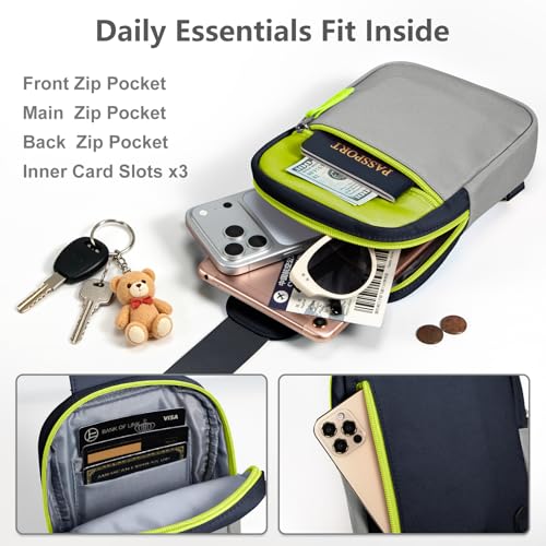 Girls Fanny Pack Purse, Crossbody Bag Birthday Gifts for Tween Girls 8-12 - color: Green Gray