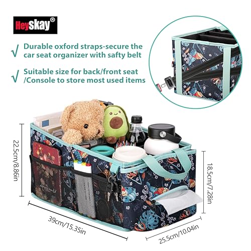 HEYSKAY Backseat Car Organizer Car Caddy Passenger Seat Organizer for Kids - color: Grey