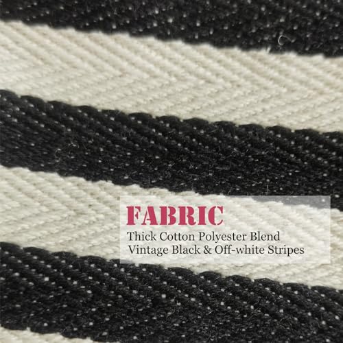 HAPPYHEIDI Aesthetic Makeup Bag Travel Cosmetic Pouch, Striped, Medium - color: Black White Striped, size: Medium