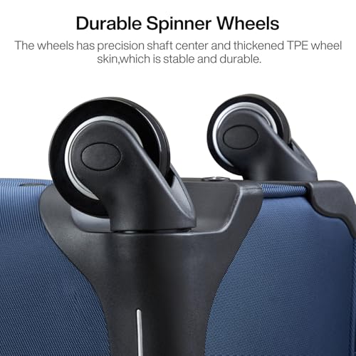 Hanke 2 Piece Softside Expandable Luggage Sets with Spinner Wheels - color: Blue, size: 2 Pc Set(20/28)