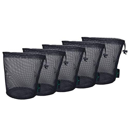 iBasingo 5pcs Nylon Mesh Bag Stuff Sack Golfball Pot Outdoor M-BVP02 - color: M-5pcs