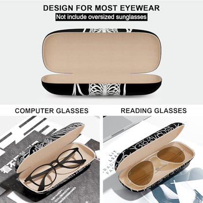 Eyeglasses Case, Hard Shell Protective Case for Glasses, Unisex for Women Men - color: 3 Pack-black