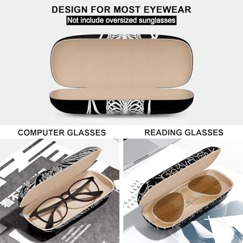 Eyeglasses Case, Hard Shell Protective Case for Glasses, Unisex for Women Men - color: 3 Pack-black
