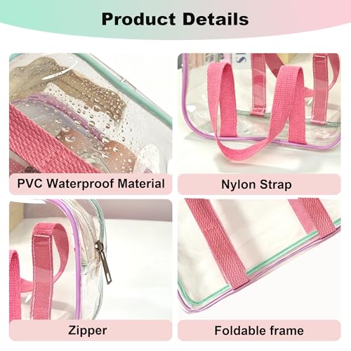 Macaron Jelly Clear Makeup Bag,TSA Approved Travel Toiletry Bag