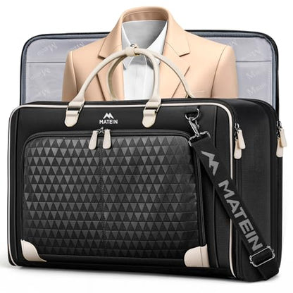 MATEIN Carry On Garment Bags for Travel, Double Layer Womens Garment Bag