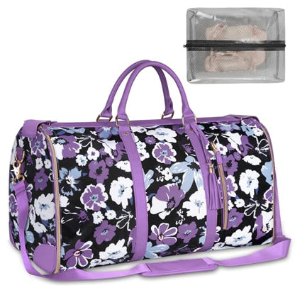 Carry On Garment Bag for Women, Convertible Garment Bag for Travel - color: Floral, style: Tote