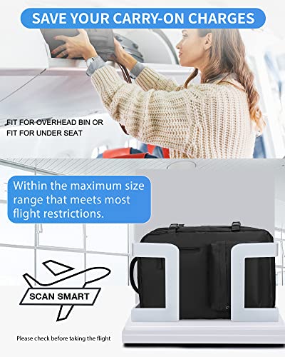 WONHOX Large Travel Laptop Backpack Expandable Flight Approved Backpack Carry on Backpack for Women Men Waterproof 17inch Laptop Daypack Hiking Work Backpack with Shoe Compartment Black - color: A6-black