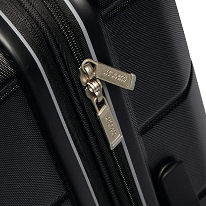 American Tourister Stratum 2.0 Hardside Expandable Luggage with Spinners, Jet Black, 2PC SET (Carry-on/Medium) - color: Jet Black, size: 2-Piece Set (Carry-on/Medium)