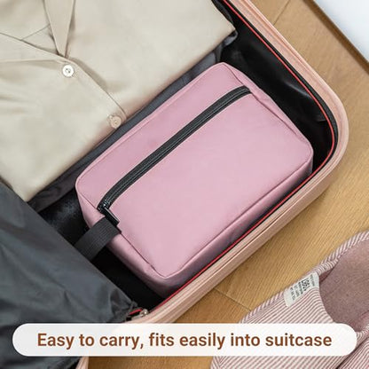 Elviros Hanging Toiletry Bag, Travel Makeup Dopp Kit, Small, Pink - color: Pink, size: Small