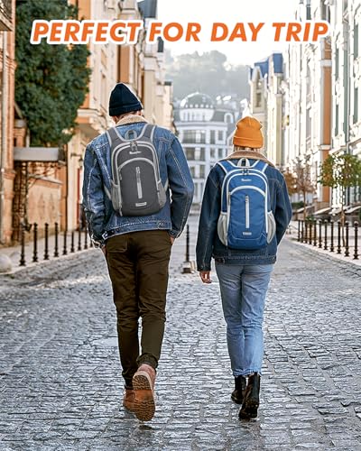 Seektop Small Hiking Backpack Expandable 12L-15L - color: Navy Blue