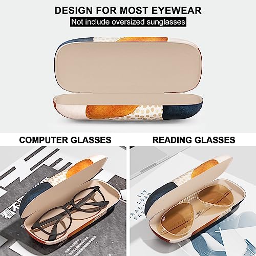 Eyeglasses Case, Hard Shell Protective Case for Glasses, Unisex for Women Men - color: Abstract Spots