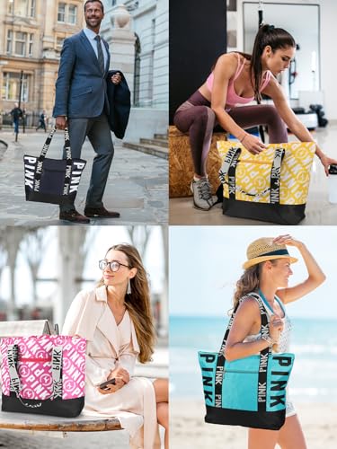 Waterproof Travel Tote Bag for Women, Beach Overnight Bag - color: Blue-graffiti