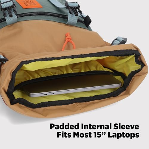 Topo Designs Rover Pack 클래식 백팩, EDC + 통근 가방, 1000D 나일론, 블랙/뉴트럴, 클래식 - color: 블랙/뉴트럴