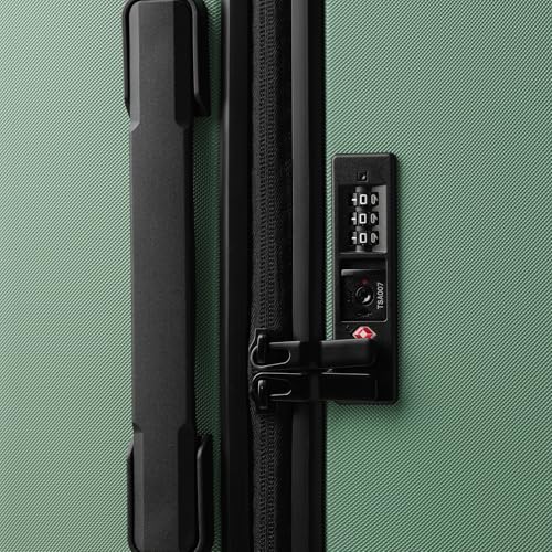 Db Ramverk Medium Check-In 24 Inch Hardside Luggage, Compact Suitcase with Silent 360 Spinner Wheels, TSA Lock, Interior Laptop Compartment and Two Zipper Dividers, Green Ray - color: Green Ray, size: Checked-Medium