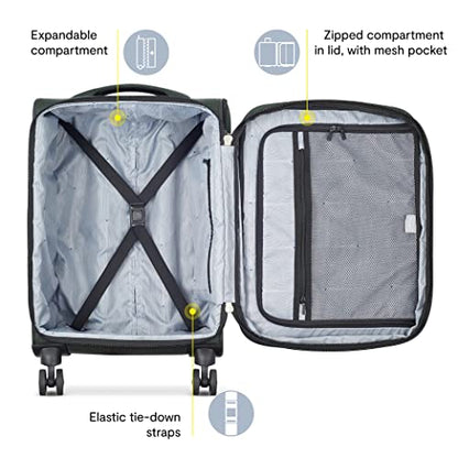 DELSEY PARIS Sky Max 2.0 Softside Expandable Luggage with Spinner Wheels, Green, 2-Piece Set (21/24) - color: Green, size: 2-Piece Set (21/24)