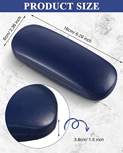 Frienda 3 Pcs Hard Eye Glasses Case with Cleaning Cloth - color: Blue, Brown, Black