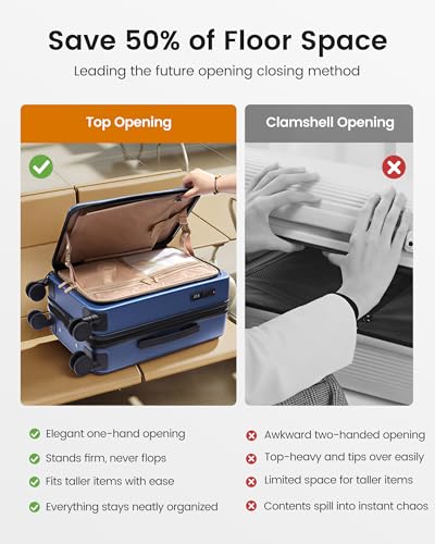 LOVEVOOK Carry On Luggage 20 Inch, Airline Approved Expandable Hard Shell Suitcase with Spinner Wheels, TSA Lock & Cup Holder, Fits Most Overhead Bins - color: White/Khaki