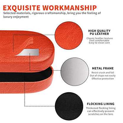 molshine Hard Shell Sunglasses Case, Classic Large Glasses Case for Women Men, Sunglass Eyeglasses - color: Orange