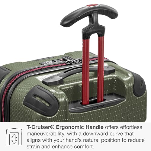 Traveler's Choice Maxporter II Polycarbonate Hardside Trunk with Spinner Wheels, Green, 28-Inch Medium Trunk - color: Dark Green, size: 28-inch Medium Trunk