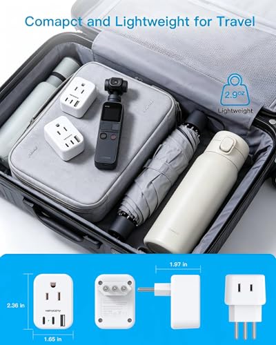 Italy Travel Adapter, US to Italy Power Adapter, Type L Plug Converter Rome - style: Type L - Italy Chile