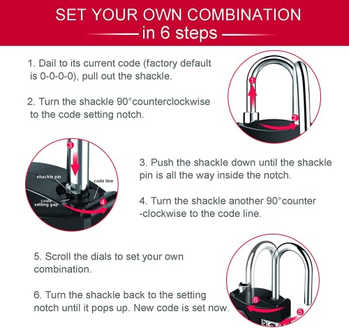 ZHEGE Luggage Locks for Train Travel, TSA Locks for Luggage (2 Pack, Black) - color: Black, 2P