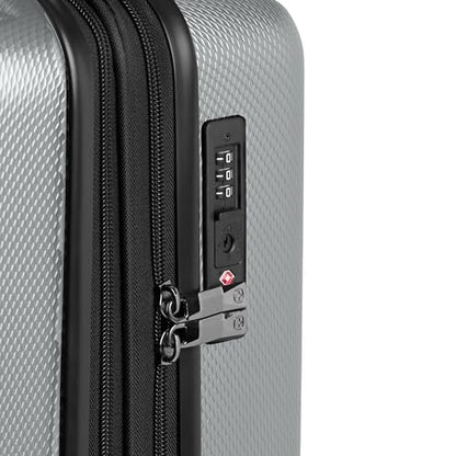 SwissGear 7272 Energie Hardside Expandable Luggage with Spinner Wheels, Silver, 3-Piece Set (19/24/27) - color: Silver, size: 3-Piece Set (19/24/27)