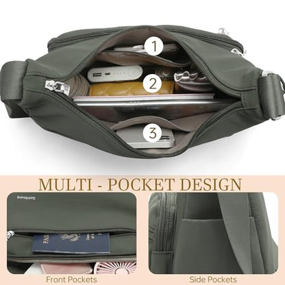 Medium Women's Crossbody Handbags Ladies Shoulder bag for Travel - color: Green