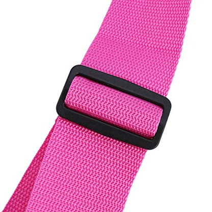 Adjustable Luggage Strap Suitcase Baggage Packing Belt Travel Accessories Long Cross Strap (Pink) - color: Pink