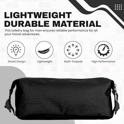 Champion Hanging Dopp Kit, Travel-Sized Polyester Bag, Water-Resistant True Black - style: True Black